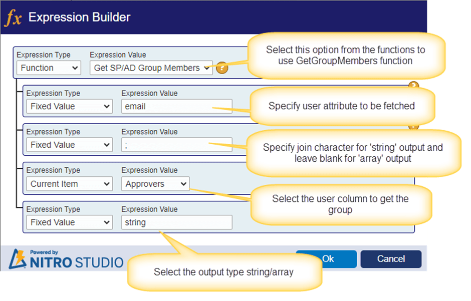 Functions getgroupmembers and join crow canyon software support